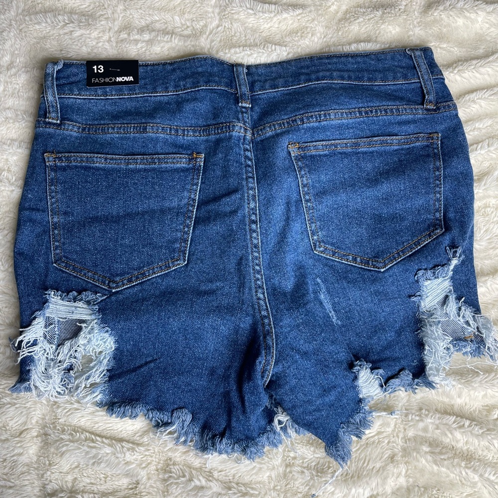 Distressed Jean Shorts - Picture 1 of 4